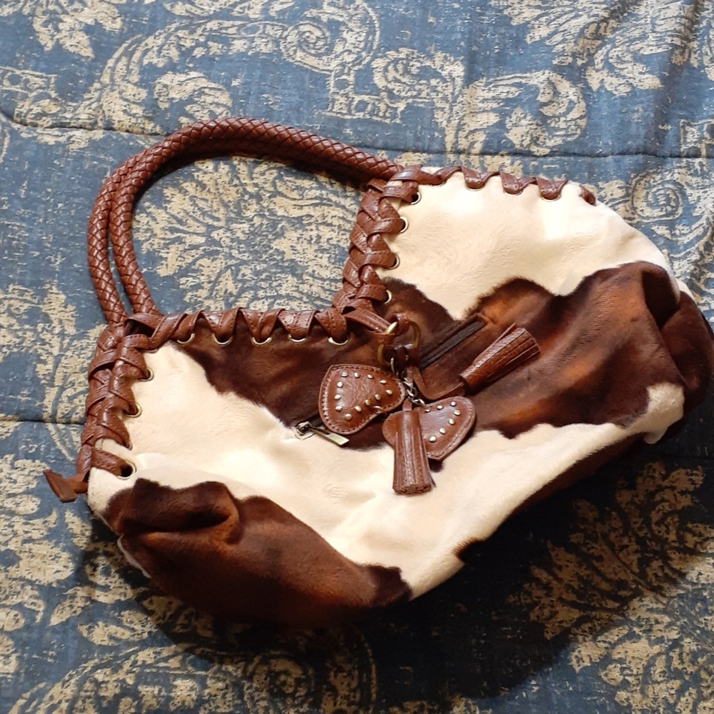 Faux Cow Large Handbag